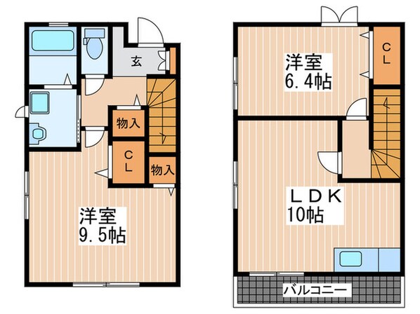 ピ－スハイツＫ　Ｄ棟の物件間取画像